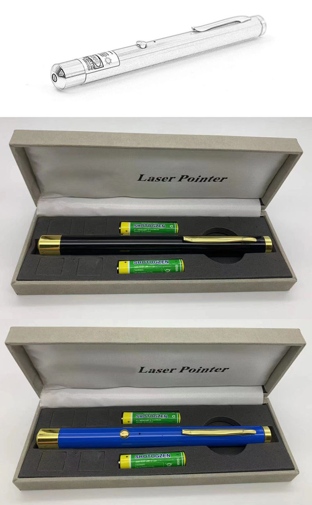 Penna laser ciano 488nm