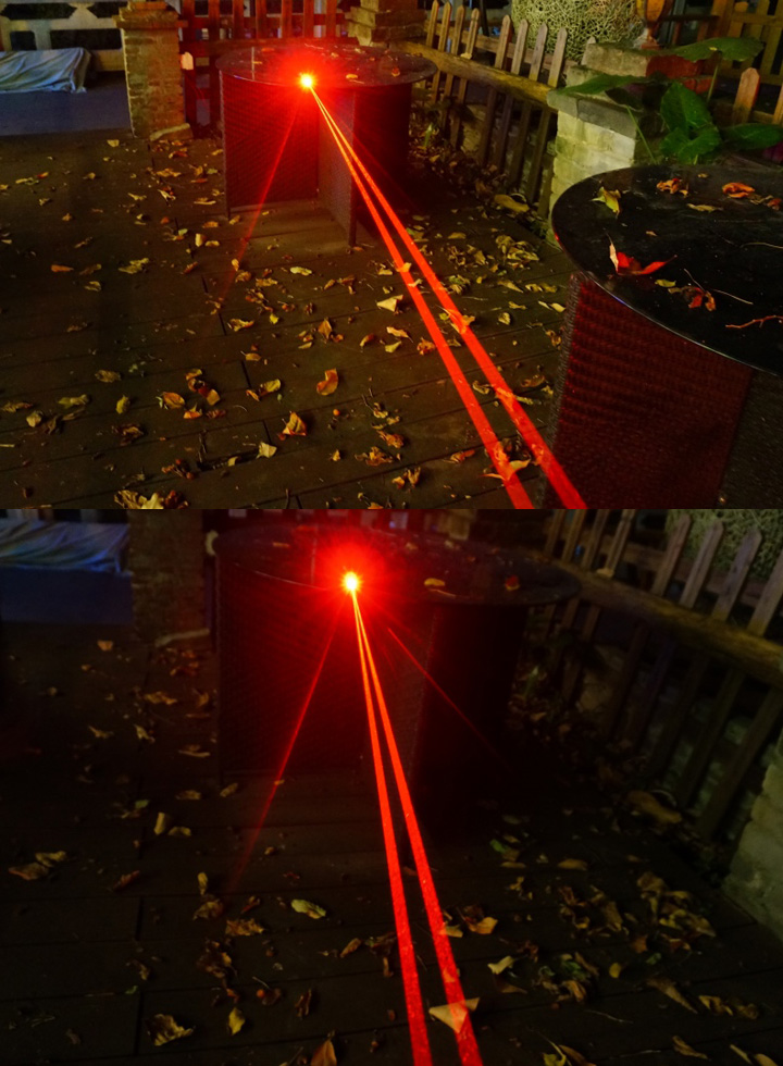 doppio raggio laser