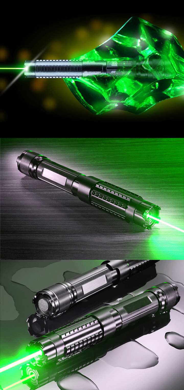 Puntatore laser verde 500mW regolabile con le batterie