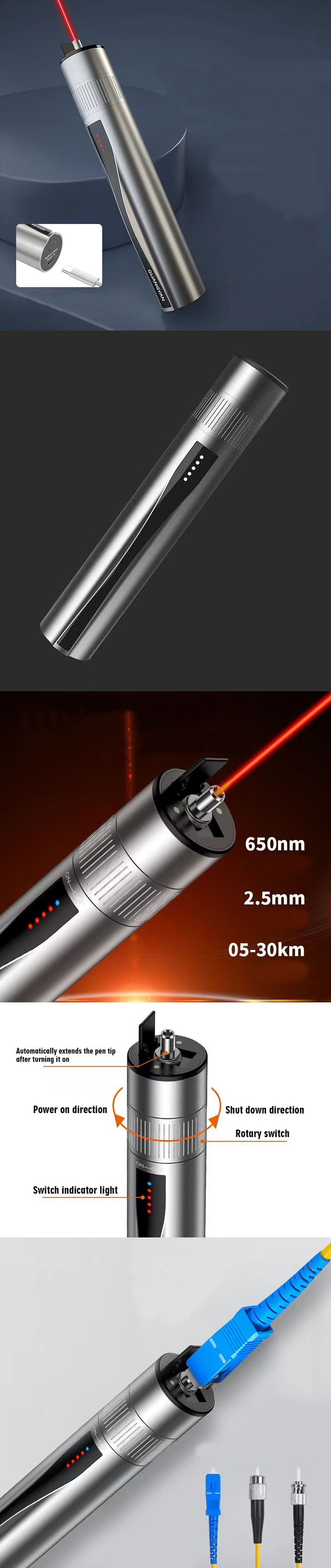 tester laser a fibra ottica
