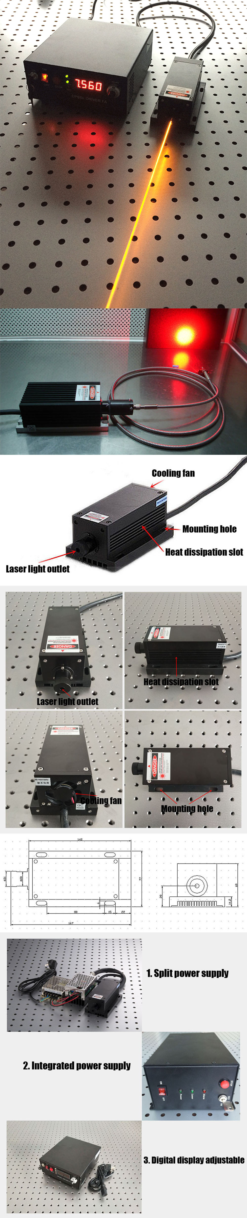 modulo laser giallo DPSS 589nm