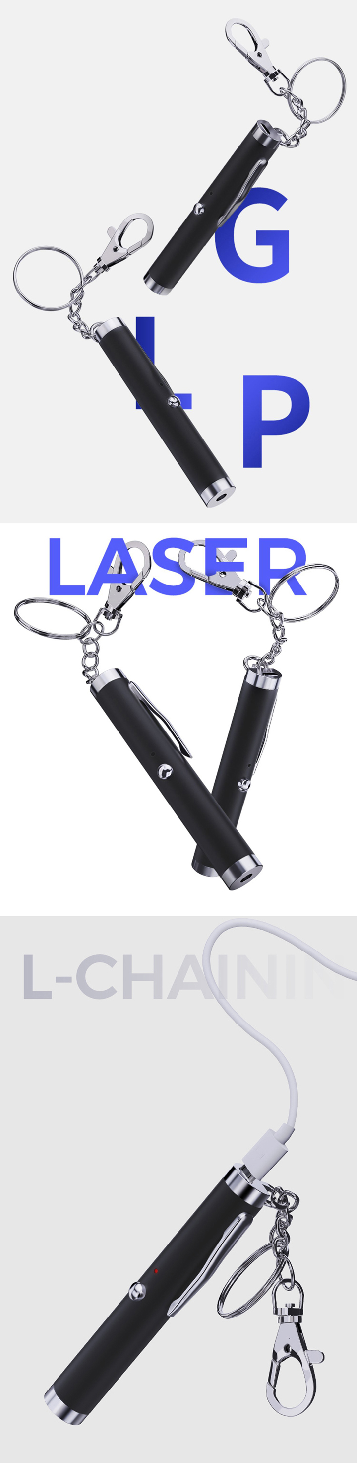 penna laser con portachiavi