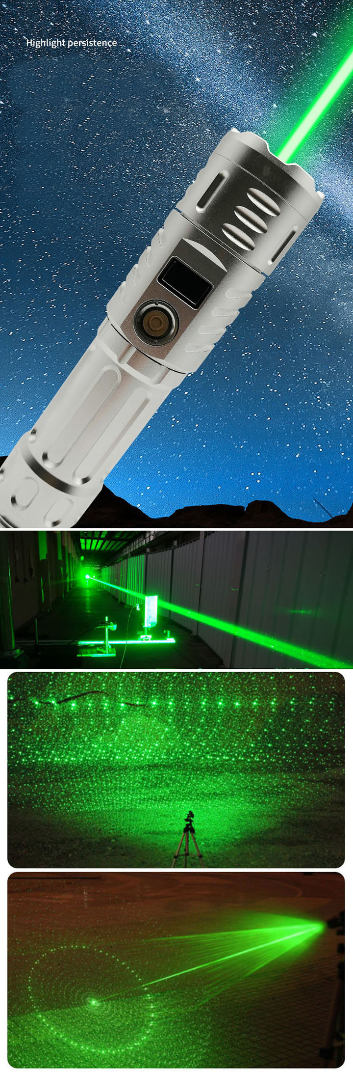 Kryc-710 Puntatori laser USB Potente puntatore laser verde
