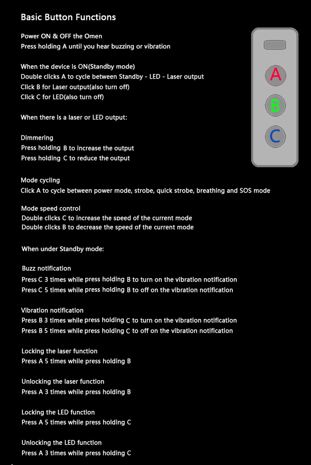 Puntatore laser Sanwu con LED