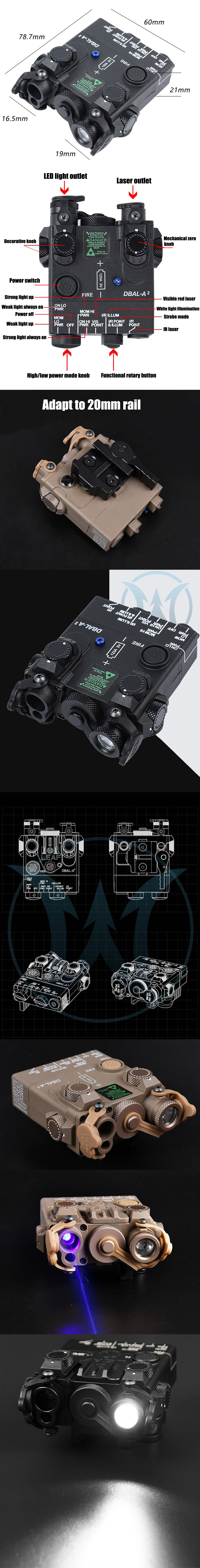 Torcia tattica con laser