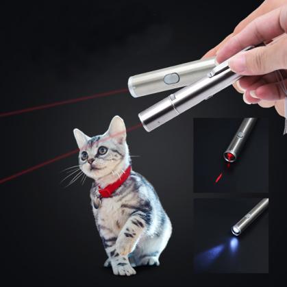 confezione da 100 2 in 1 puntatore laser rosso raggio tasca torcia a luce  bianca lazer portachiavi 150m