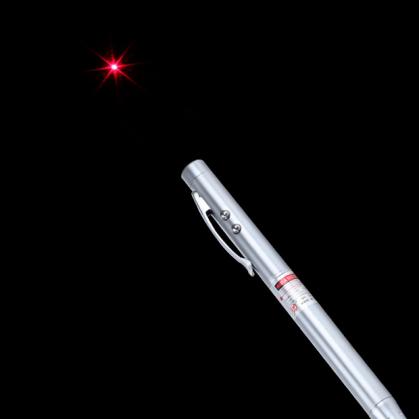 Penna laser rosso 20mW 4-in-1 per insegnamento con luce LED