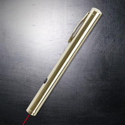 Penna laser rosso 1mW classe 2 economico con design dorato