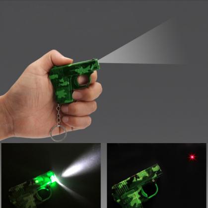 Mini pistola giocattolo economica con laser rosso 5mW e LED